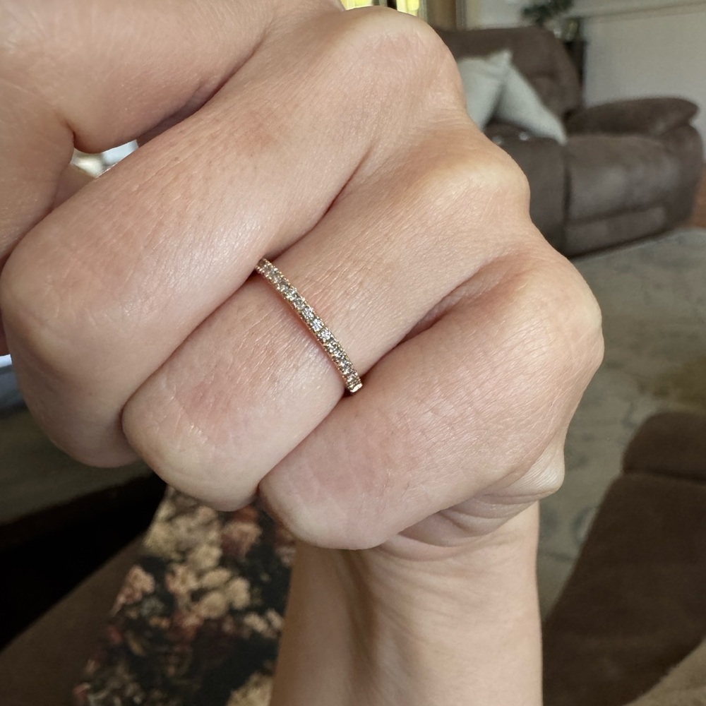 Elegant Gold Diamond Half Eternity Band